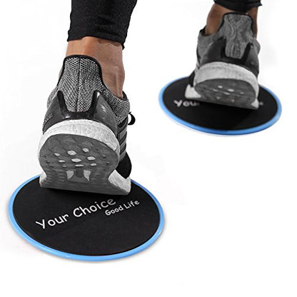 Your Choice Core Sliders - Dual Sided Exercise Gliding Discs for Carpet & Hardwood, 7" Workout Sliders