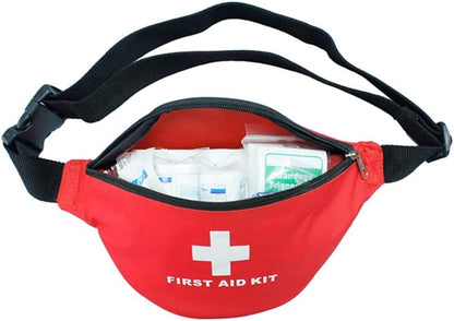 First Aid Empty Kit,Compact and Lightweight Waterproof First Aid Bag Empty with Zippered for Emergency at Home, Office, Car, Outdoors, Boat, Camping, Hiking(Bag Only) (2 Pack Fanny Pack) - size: 11 x 5.5 x 3.5 inch