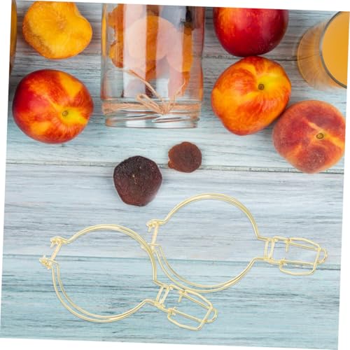 2pcs Stainless Steel Spring Buckle Clips for Glass Jars, Wire Clamps for Canning Jars with Easy to Use Versatile Application, for Kitchen and Restaurant Storage