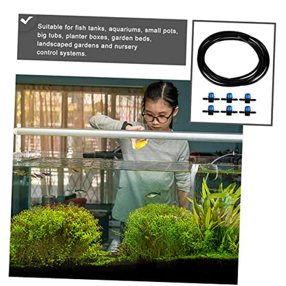 Adjustable Aquarium Hose Kit with Tubing Connectors for Flow Control Soft Silicone for Fish Tank Applications