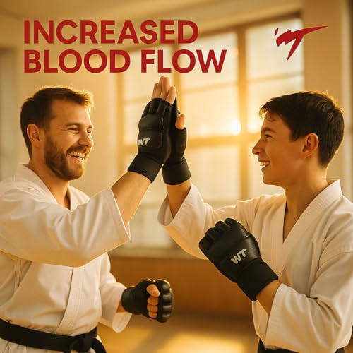 Taekwondo Sparring Gear Set with Shoes and Gloves, Karate Hand and Foot Protectors for Boxing and Kickboxing, Wrist Wraps and Ankle Support Gear for Men, Women, and Kids Training - size: Large