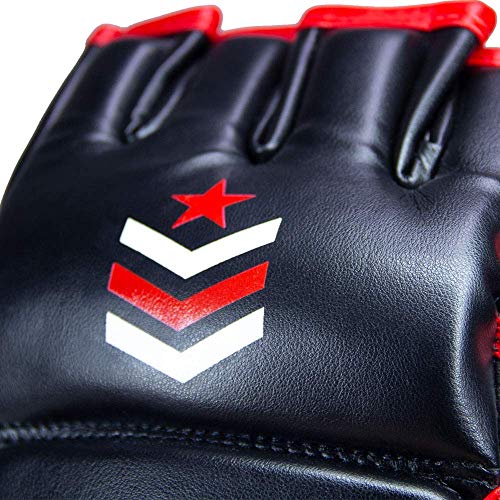 Revgear Premier MMA Grappling Gloves, MMA, Kickboxing, Martial Arts, Boxing - color: Red/Black, size: Small