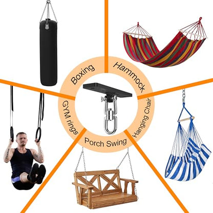 Heavy Bag & Punching Bag Hanger, Wall, Ceiling, Beam Mount Options - color: Ceiling - Flat Bracket