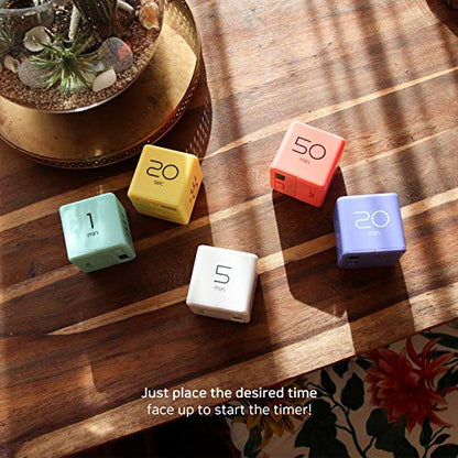 mooas Cube Timer, Flip, Block, Productivity, Time Management (Mint) - color: Mint