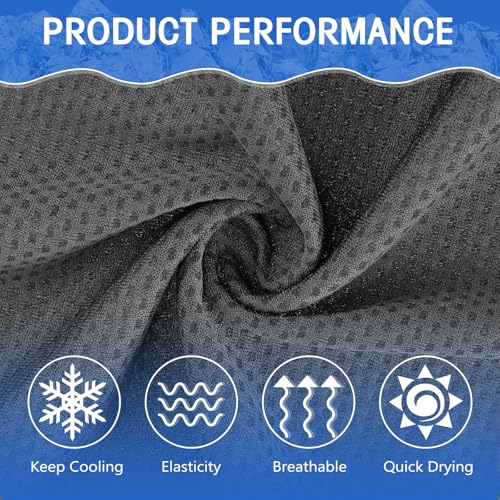 Hosuly 30 Pack Cooling Towels Bulk Microfiber Breathable, Dark Gray - color: Dark Gray