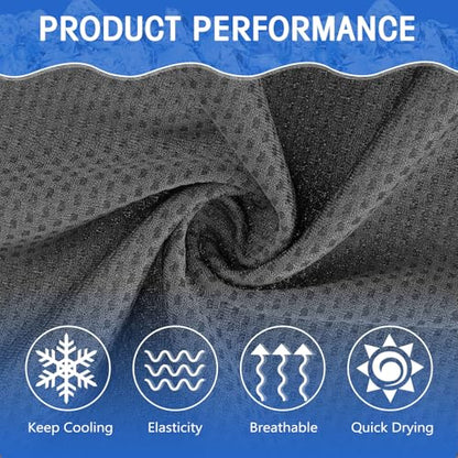 Hosuly 30 Pack Cooling Towels Bulk Microfiber Breathable, Dark Gray - color: Dark Gray