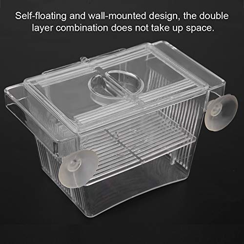 Acrylic Fish Breeder Box for Aquarium Small Isolation Box for Hatching and Rearing Fish with Transparent Design Multi Room Divider to Improve Survival Rate Self Floating