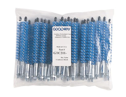 Goodway Blue Nylon Tube Cleaning Brush (11/16" Quick Connect, Pack of 25) - size: 11/16" Quick Connect, pack of 25