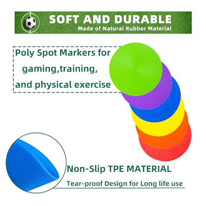 Poly Spots Spot Markers 4.72 Inch & 9 Inch Multicolor Floor Dots - style: 4.72inch 60 pcs