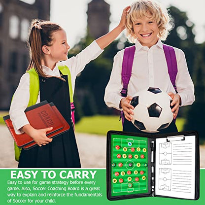 Pure Vie Portable Magnetic Soccer Coaching Board Football Tactics Clipboard | Soccer Strategy Clipboard for Coaches Training and Matches, Dry Erase Whiteboard Football Coach Must Haves with Magnets, Pen - color: 52 Cm X 34 Cm