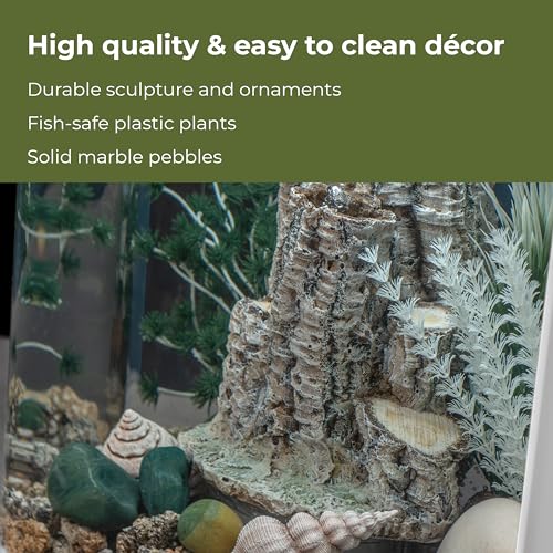biOrb Forest Rhythm Décor Set, Silver/Green/Natural, Fish Friendly Décor for Aquariums