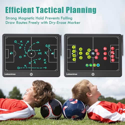 16inch Magnetic Soccer Tactic Board with Movable Pieces | LCD Electronic Coaching Board witch Stylus Pen, Essential Soccer Training Equipment