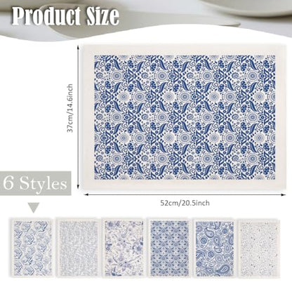 SUPERDANT 6PCS Flowers Leaf Underglaze Paper Transfer Paisley Transfer Papers for Clay Ceramic Porcelain Under Glaze Transfers for Pottery Enamel Decals Blue Underglaze Decal Handcrafted Gifts - style: Flower Pattern