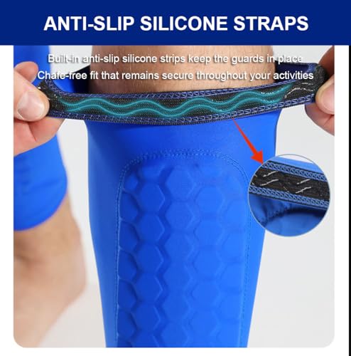 2 Pack Soccer Shin Guards Soccer Adult, Soccer Shin Guards for Kids Soccer Shin Pad with Honeycomb Pads, Shin Defender Shin Guard Sleeves, Ski Shin Guards Ski Shin Pads - color: Black, size: Medium
