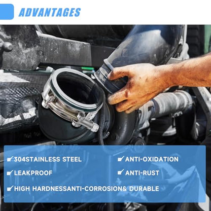 14Pack 2.25" T Bolt Hose Clamps - 304 Stainless Steel Turbo Intake Clamp for Turbo Tubes, Intercooler Pipes, Heavy Duty Radiator Hose Clamps Adjustable Range 64mm-72mm for 2.25" Hose ID - size: 2.50 - 2.83 inches, style: 14pcs t bolt hose clamp