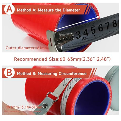 AKIHISA T-Bolt Hose Clamp,44-47mm OD Range 304 Stainless Steel Pipe Strap Clamp, Adjustable Heavy Duty Tube Clamp (4Pack, 1.73" to 1.85") - size: 44-47mm 4pack