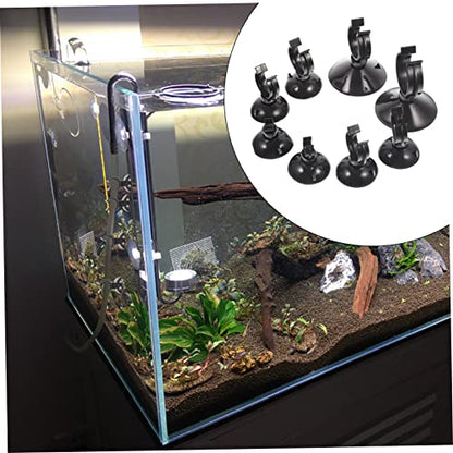LIOOBO 40pcs Fish Tank Cup Buckle Aquarium Heater Sucker Clips Aquarium Heater Fixing Clip Airline Holder Airline Tubing Clamp Clear Fish Tank Supplies Hose Multifunction Abs
