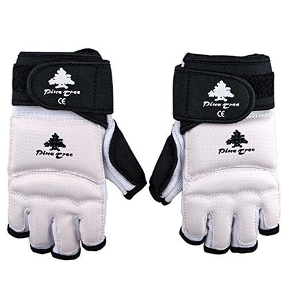 Pine Tree Complete Vinyl MMA, Taekwondo, Karate Sparring Gear Set with Bag, Shin, Hand, Foot, & Groin Guard - color: Black, (sz2) Small Headgear, size: 1 - Female, Child Large