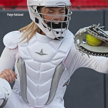 All-Star Adult PHX Paige Halstead Fastpitch Softball Chest Protector - color: White, size: Medium