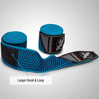 Hayabusa 4.0 Perfect Stretch Boxing Hand Wraps | Boxing Hand Wraps, Boxing Wraps, Muay Thai Hand Wraps, Wrist Wraps Boxing, Hand Wraps for Boxing Gloves, 180 Inch Hand Wraps - color: Blue Geo, size: 180"