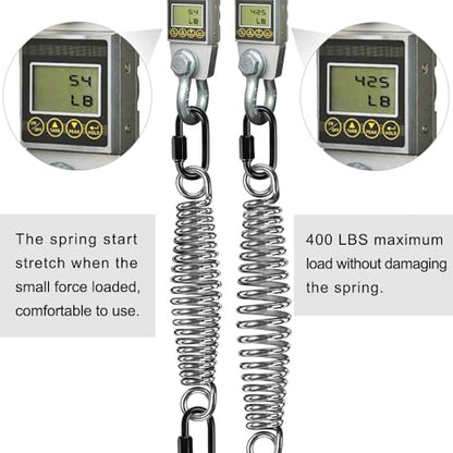 SELEWARE Porch Swing Hanging Kit Stainless Steel Swing Hangers with Spring - color: 180° Swing Hanger With Spring (2 Pack)