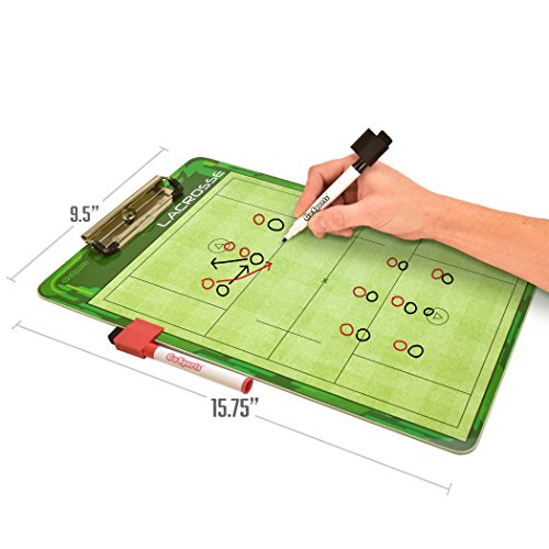 GoSports Premium Dry Erase Coaches Clipboards – Basketball, Baseball, Football, Soccer, Hockey, Volleyball, Lacrosse - color: Lacrosse