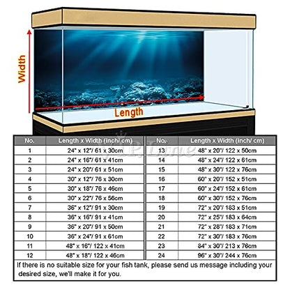 Seabed Coral Aquarium Background Poster PVC Fish Tank Decorations Landscape (48" x 24"/ 122 x 61cm) - size: 48" x 24"/ 122 x 61cm