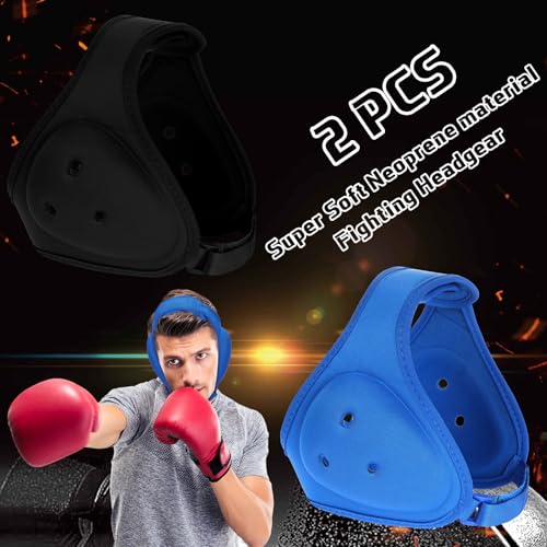 Jerify 2 Pcs Wrestling Headgear for Kid Youth, Black,Blue - color: Black,Blue