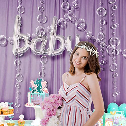 Decor365 Under the Sea Party Decorations White Bubble Garlands Little Mermaid Birthday Decorations Bday Hanging Streamer Beach Banner Under Water Decor Nautical Backdrop Kids Ocean Party Supplies