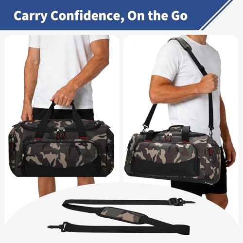 30L Gym Sport Duffle Bag, 17 inch, Camo - color: Camo