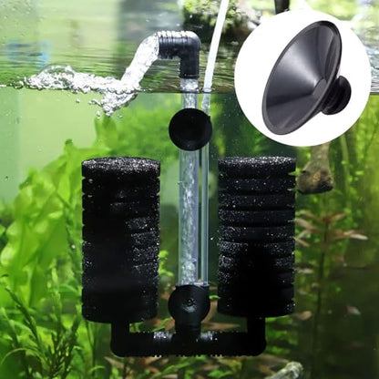 OIIKI 12PCS Fish Tank Suction Cup Clips, Black Aquarium Suction Cup Camp Clips for Fish Tank Attachments for Tank Pump, Overhead Line Tube, Fish Tank Aeration Setup - color: Black,12pcs