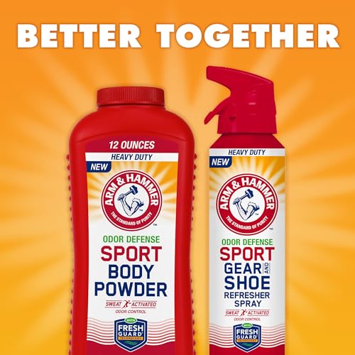 Arm & Hammer Odor Defense Sport Gear & Shoe Refresher Spray, 6.7 oz | Heavy-duty odor defense spray for sports gear, shoes, gym bags, boxing gloves, hockey equipment and football pads - size: 6.7 Ounce (Pack of 1)