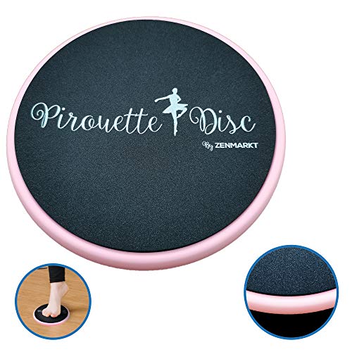 Ballet Pirouette Disc for Dancers and Turn Technique Training | Portable Training Disc to Improve Pirouettes, Releve, Balance and Control for Dance, Gymnastics and Ice Skating - color: Pink