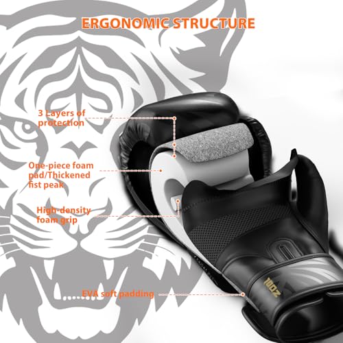 Dripex Boxing Gloves for Men Women Youth, Boxing Training Gloves | for Heavy Bag Workout, Muay Thai, Kickboxing, Sparring Punching（6 8 10 12 14 16oz）