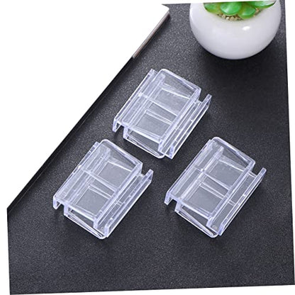 Sosoport 10pcs Acrylic Fish Tank Cover Holder Bracket for Tanks Aquarium Support Rack for Fish and for Secure Coverage