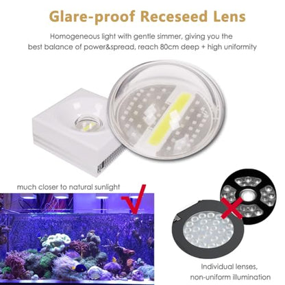 4PCS RL90 Full Spectrum Led Aquarium Light Fish Tank LED Light Reef Light Marine Aquarium Tank Lamp for 96" 240CM Reef Fish Tank Light with Smart APP Control - color: Black, size: Full Spectrum - With Hang Kit