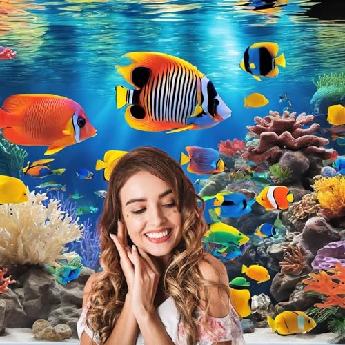 Under The Sea Backdrop Various Tropical Fish Breeding Aquariums Photography Background Gorgeous Tropical Coral Garden Underwater World Backdrops Deep Ocean Marine Life Backgrounds Photo Props 20x10ft