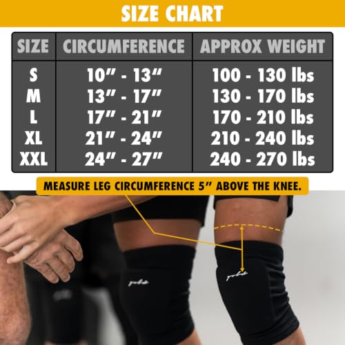 Gold BJJ Knee Pads for Jiu Jitsu, Wrestling, and MMA - Set of 2 (XX-Large) - size: XX-Large