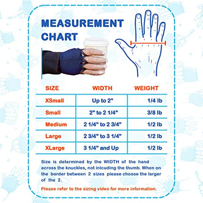 Handithings® Hand Weight for Children to Adults (5 Sizes) – Essential Tremor Help for Daily Tasks: Fine Motor Development, Physical Therapy & Rehab Stability Aid for Eating & Writing. Proudly Hand Made in the USA! (Fits Right/Left) (PLEASE MEASURE HAND PE