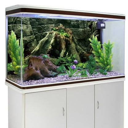 AWERT 30x12 inches Stone Aquarium Background River Bed & Lake Aquarium Vinyl Background Stone Fish Tank Background - size: 30x12in/75x30cm