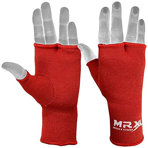 MRX Muay Thai Boxing Inner Gloves Protective Hand Wrap - color: Red, size: Large