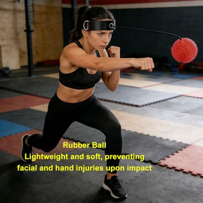 Boxing Reflex Ball Headband Set,Boxing Ball Headband Set for Fitness Hand Eye Coordination Speed Training