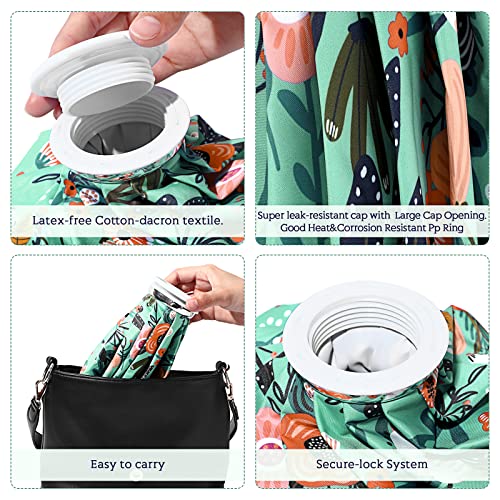Nuanchu 3 Pcs Reusable Ice Bags for Injuries Hot Cold Pack, Flower - style: Flower Style