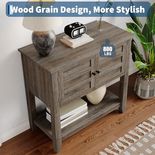 20-29 Gallon Aquarium Stand with Charging Station, Heavy Duty Fish Tank Stand Cabinet Up to 660 LBS, Dual Tier Reptile Turtle Tank Stand with Magnetic Doors, Anti-Tip Aquarium Cabinet Storage Organize