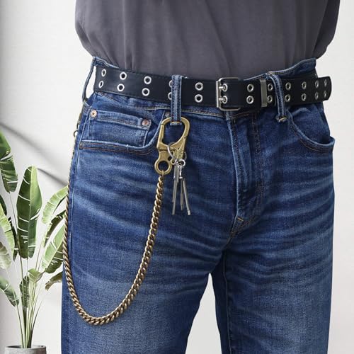 Ahiller Heavy Duty Key Wallet Chains for Men Biker - color: Bronze-bk-2p