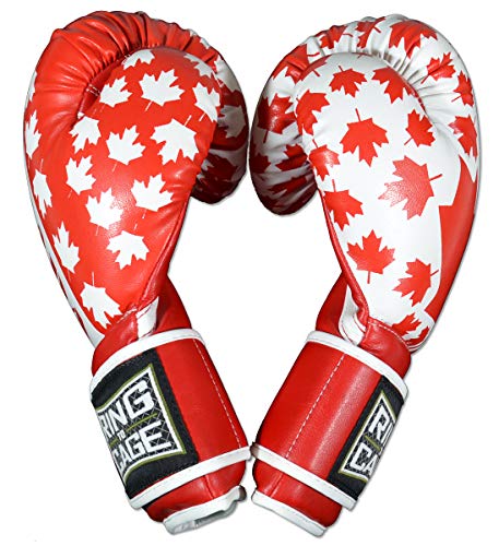 Gym Training Stand-Up Boxing Gloves - color: Canada, size: Large weighs 16oz