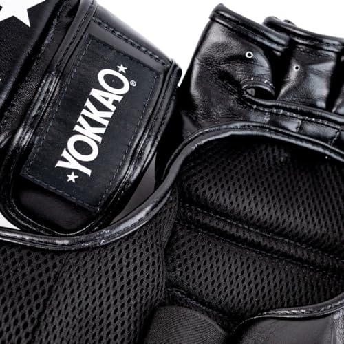 YOKKAO MMA Gloves - Ground Pro and Sparring | Layered Foam Padding | Produced at YOKKAO Factory, Thailand | Grappling, Striking, Ground-and-Pound | S/M-L/XL - color: Black MMA Pro, size: Small-Medium