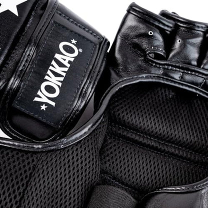 YOKKAO MMA Gloves - Ground Pro and Sparring | Layered Foam Padding | Produced at YOKKAO Factory, Thailand | Grappling, Striking, Ground-and-Pound | S/M-L/XL - color: Black MMA Pro, size: Small-Medium