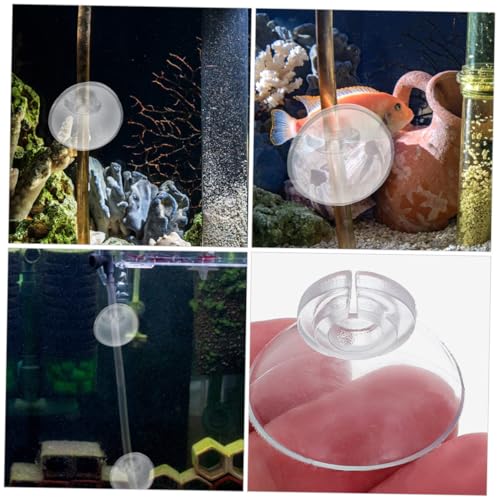 Toyvian 30pcs Aquarium Suction Cup Clips and Oxygen Tubing Clamps Soft Fixing Holders for Fish Tank Air Pump Accessories
