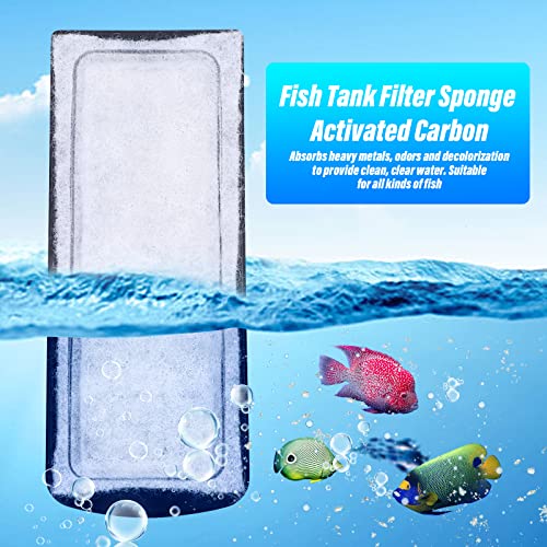 6Pcs Aquarium pend On Filter Cotton , Aquarium Filter Cotton Replacement , Wall?Mounted Filter Accessory Cartridge Carbon Supplies for Fish Tanks , fish filter aquarium 10 gallon cartridge case filte